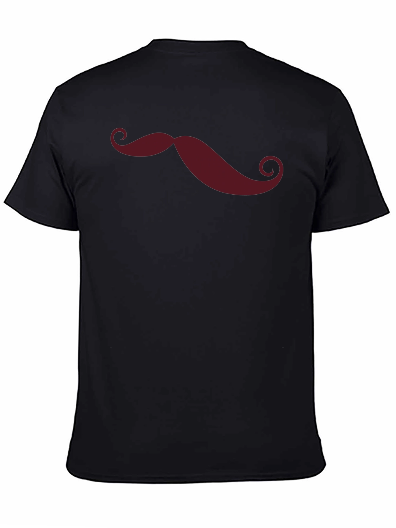Mustache Graphic Print Crew Neck Tee