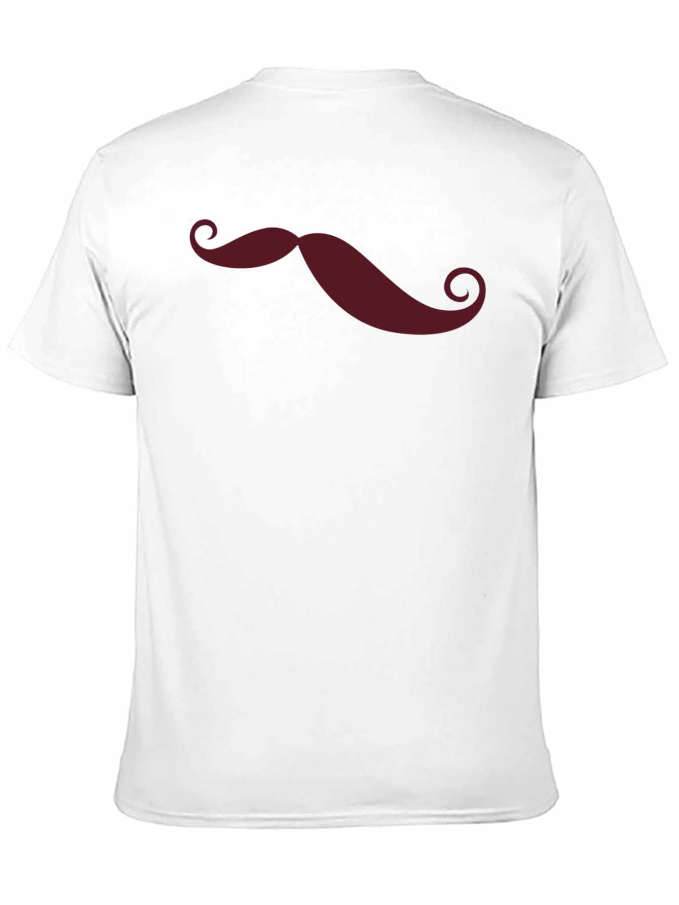 Mustache Graphic Print Crew Neck Tee