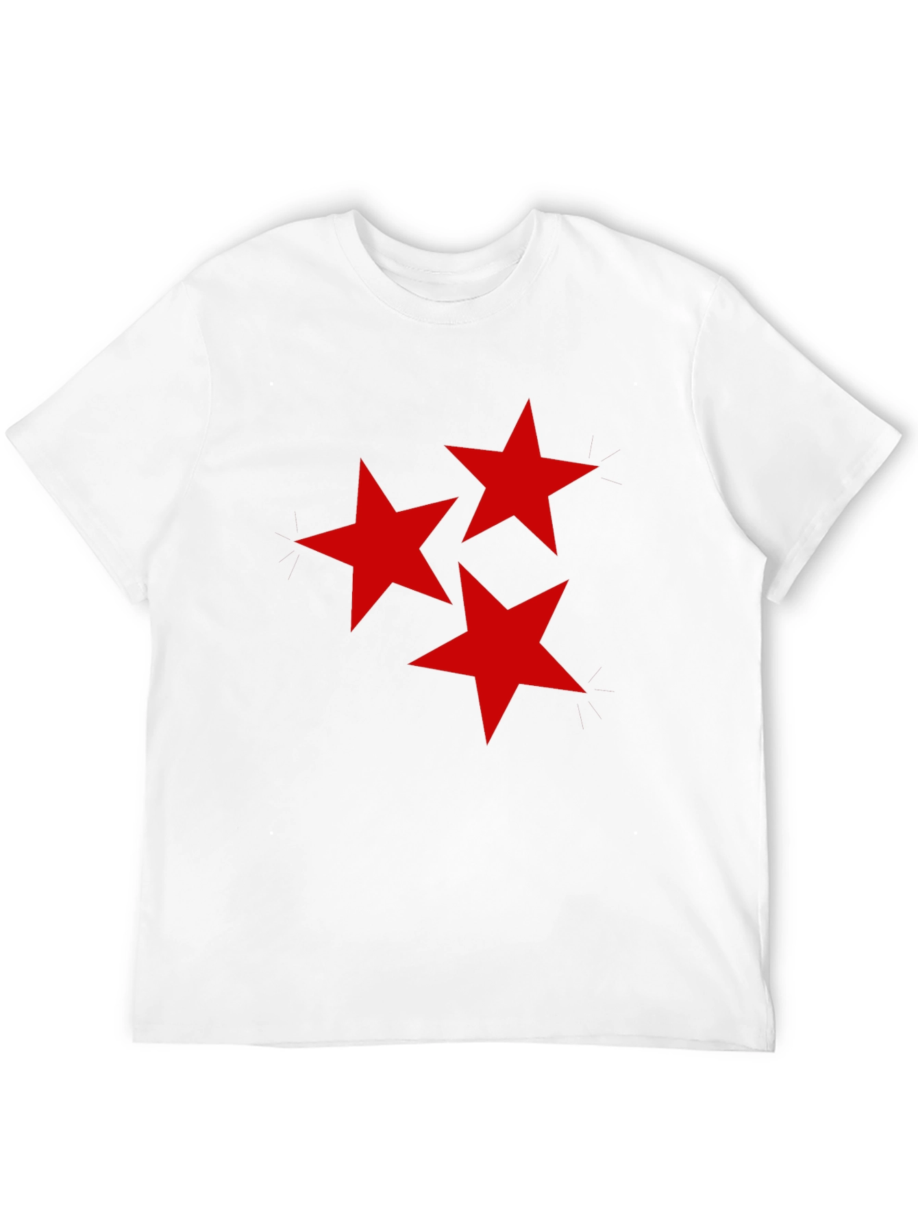 Red Star Design Black T-Shirt