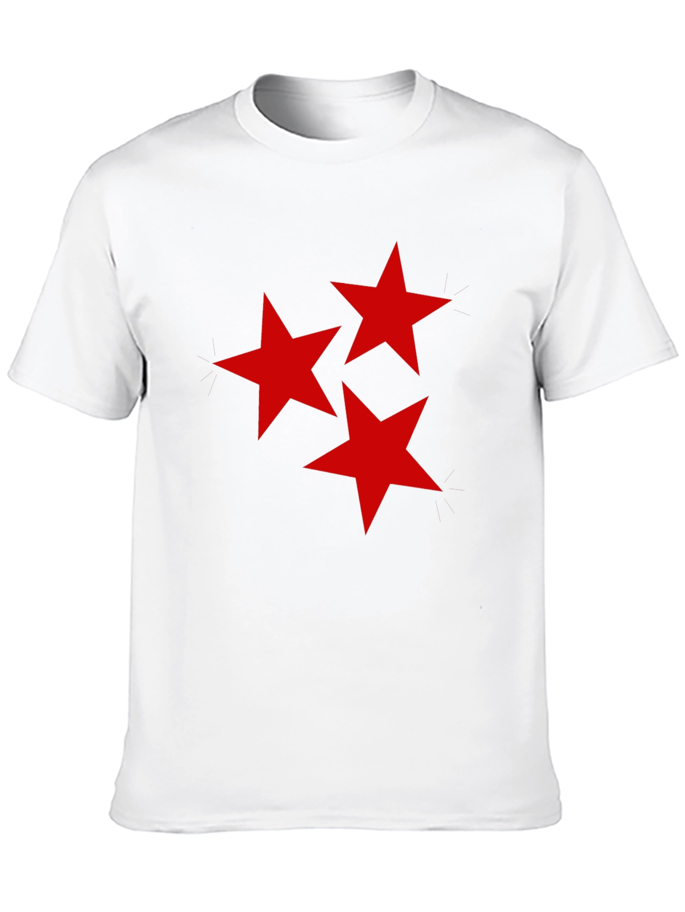 Red Star Design Black T-Shirt