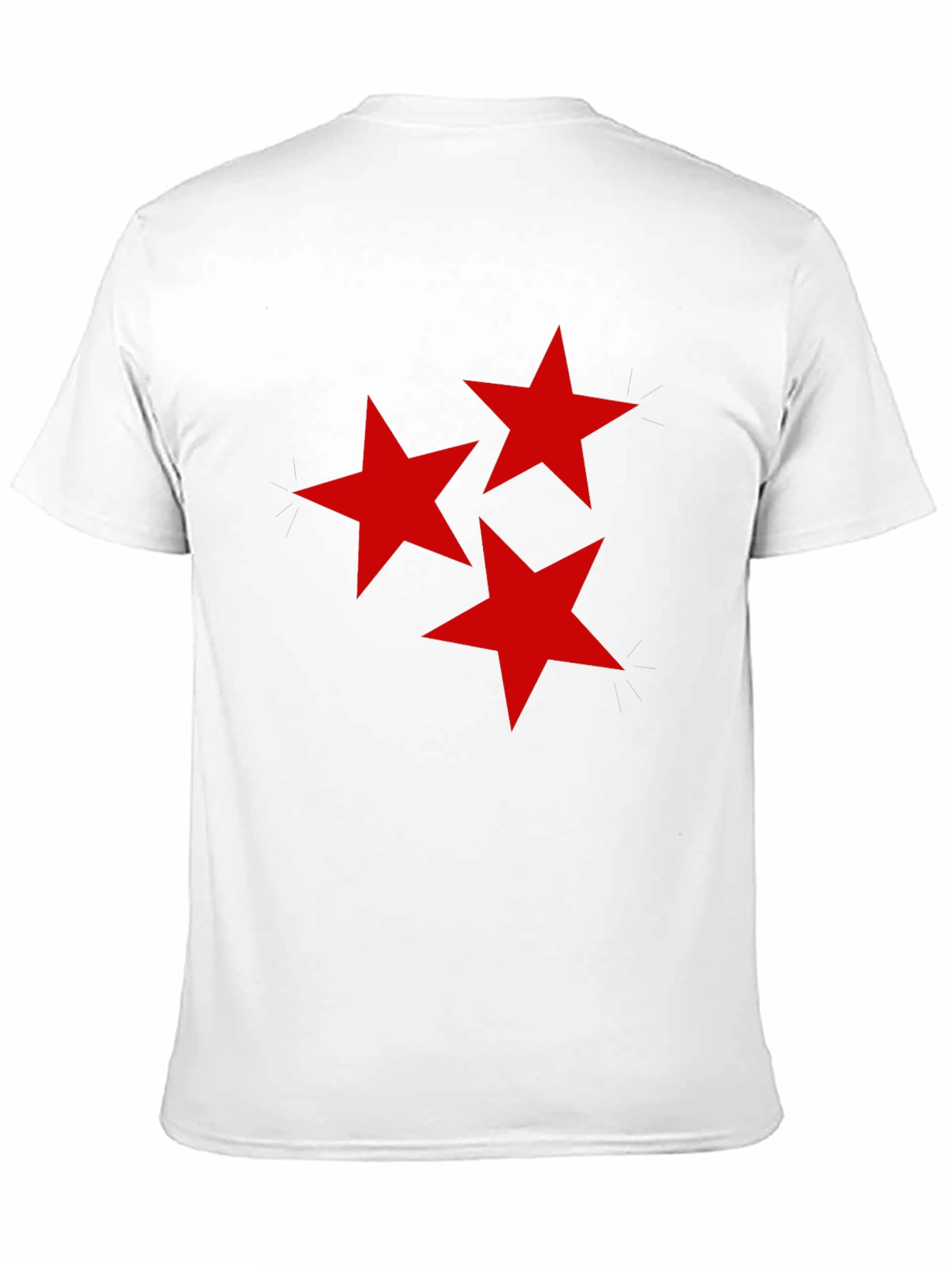 Red Star Design Black T-Shirt