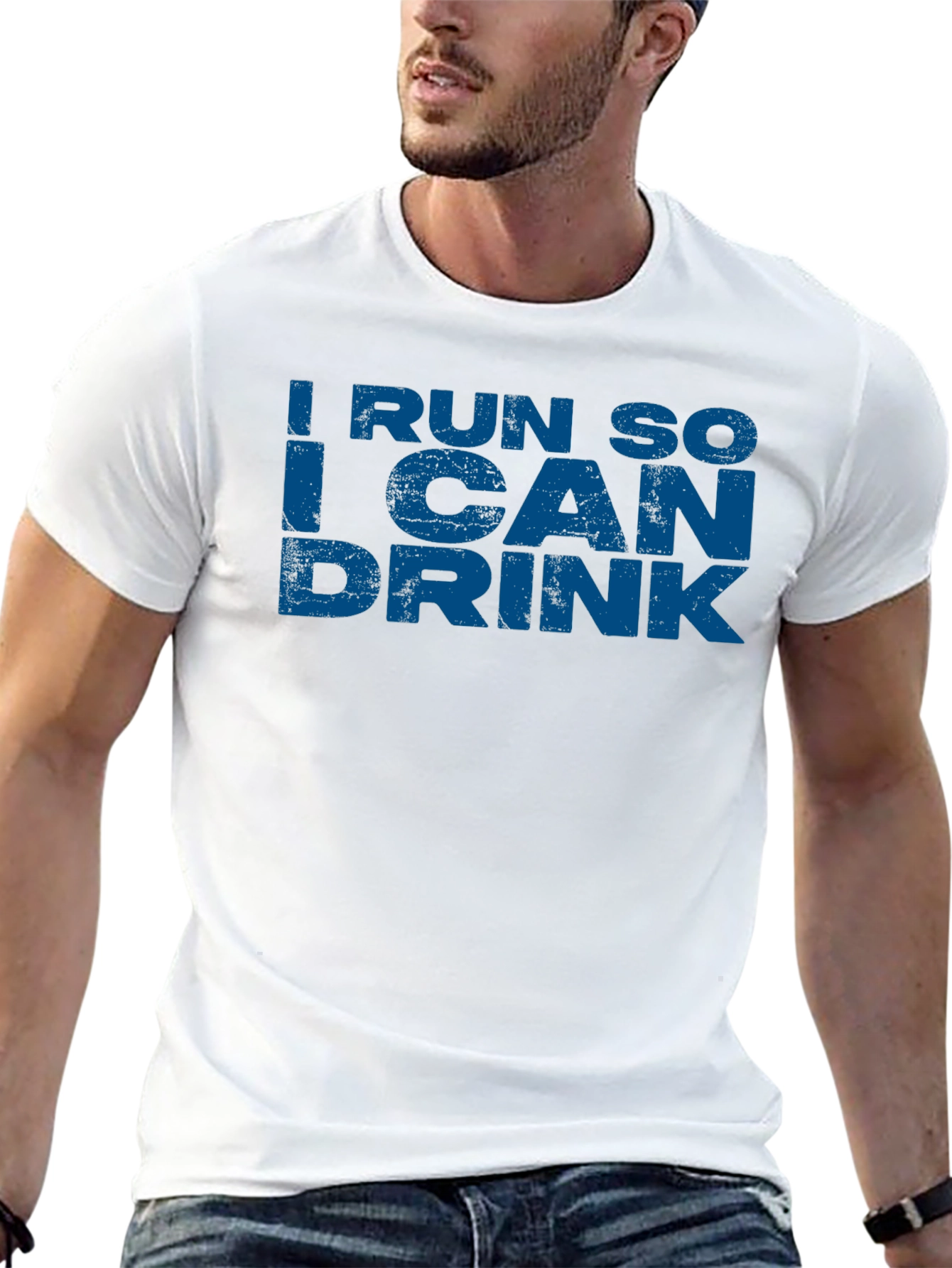 I Run So I Can Drink Funny Graphic T-Shirt