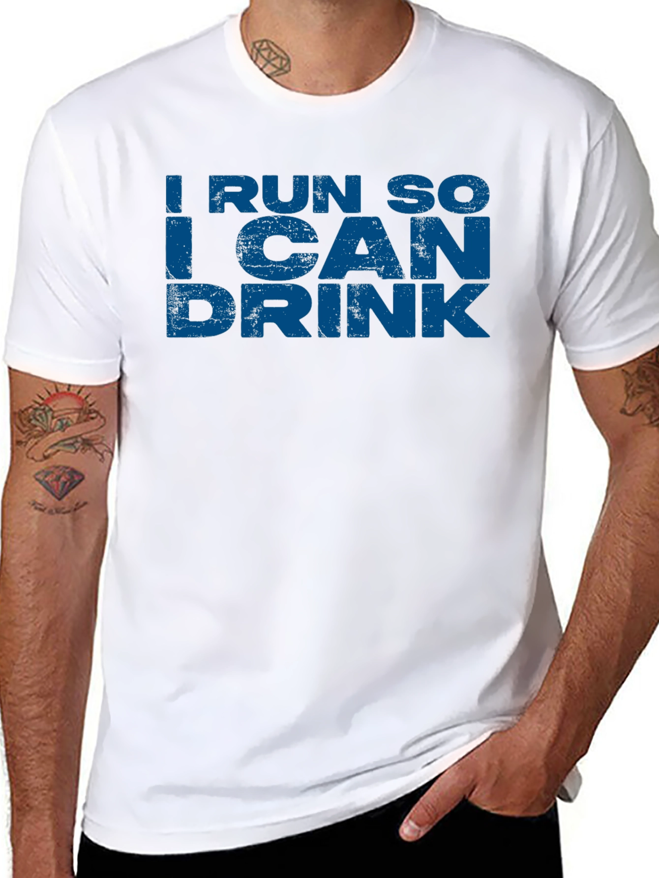 I Run So I Can Drink Funny Graphic T-Shirt