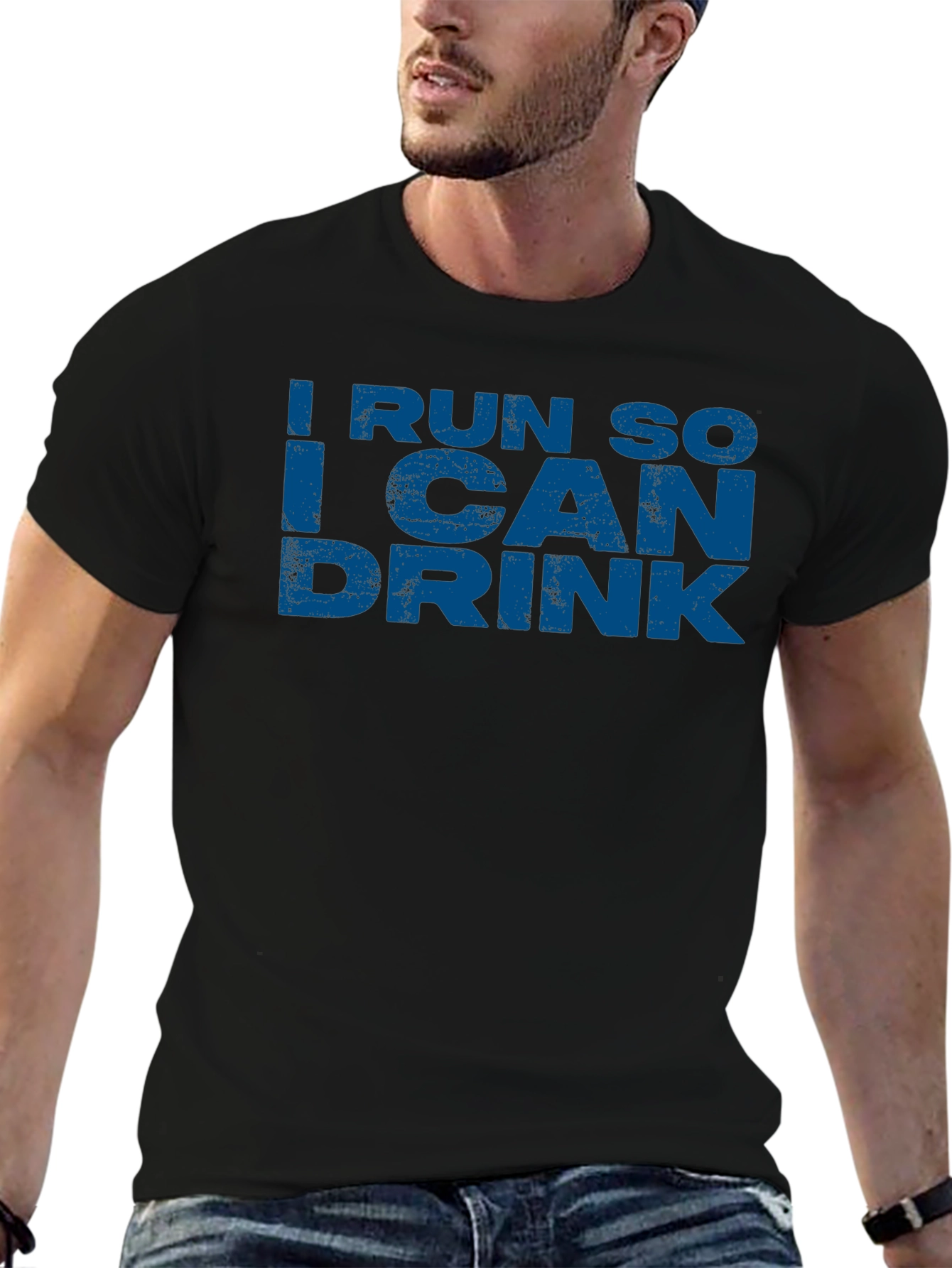 I Run So I Can Drink Funny Graphic T-Shirt