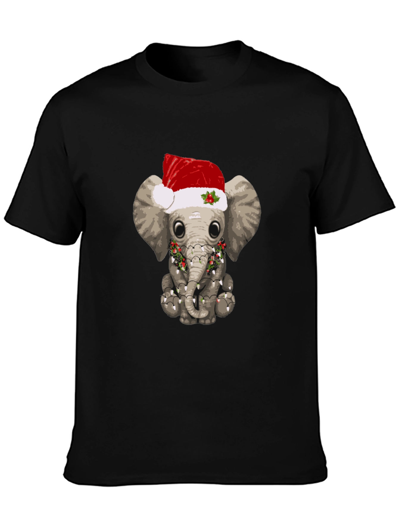 Festive Elephant T-Shirt - Holiday Animal Tee