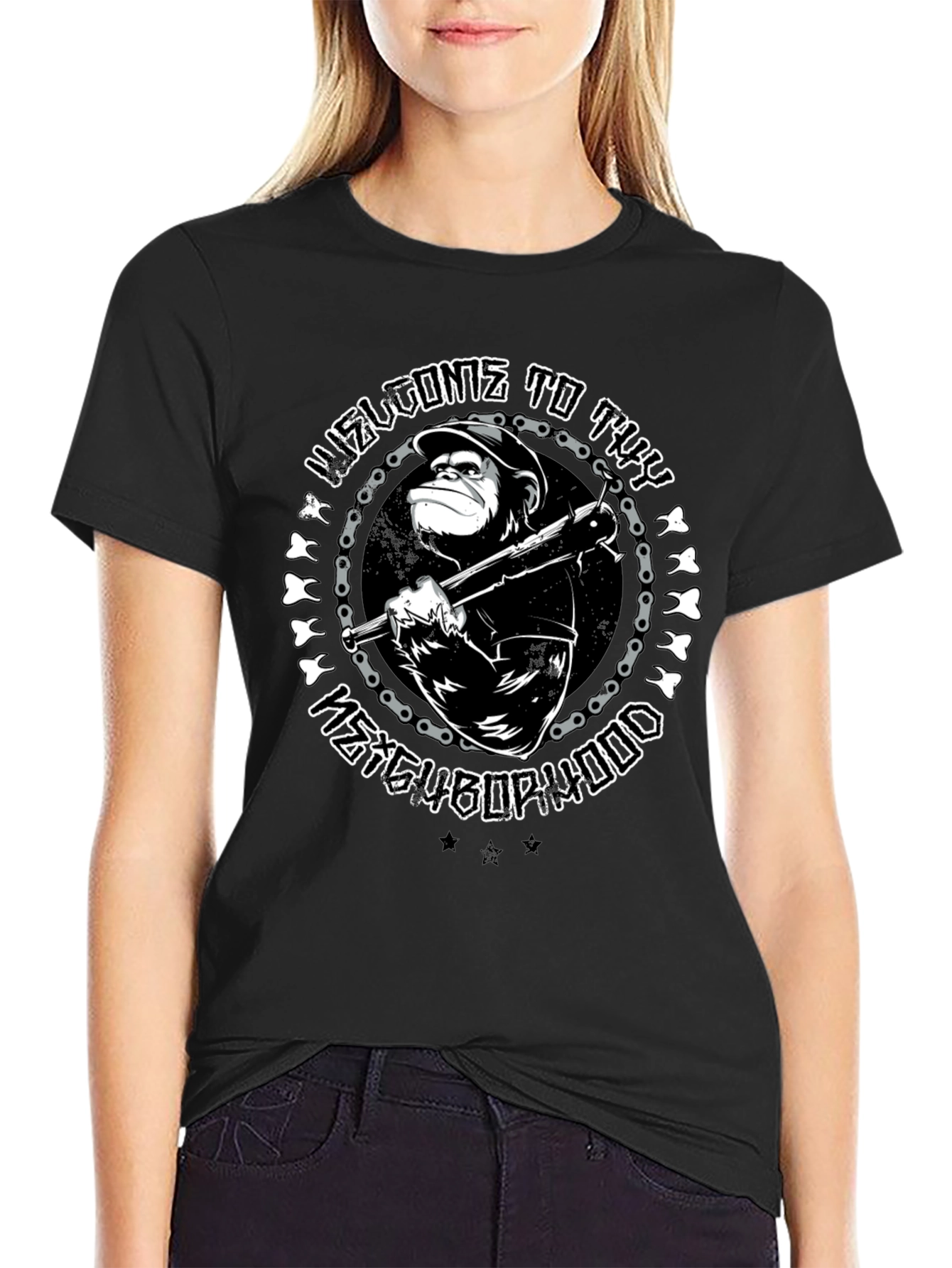 Welcome to the Neighborhood Monkey Graphic Tee