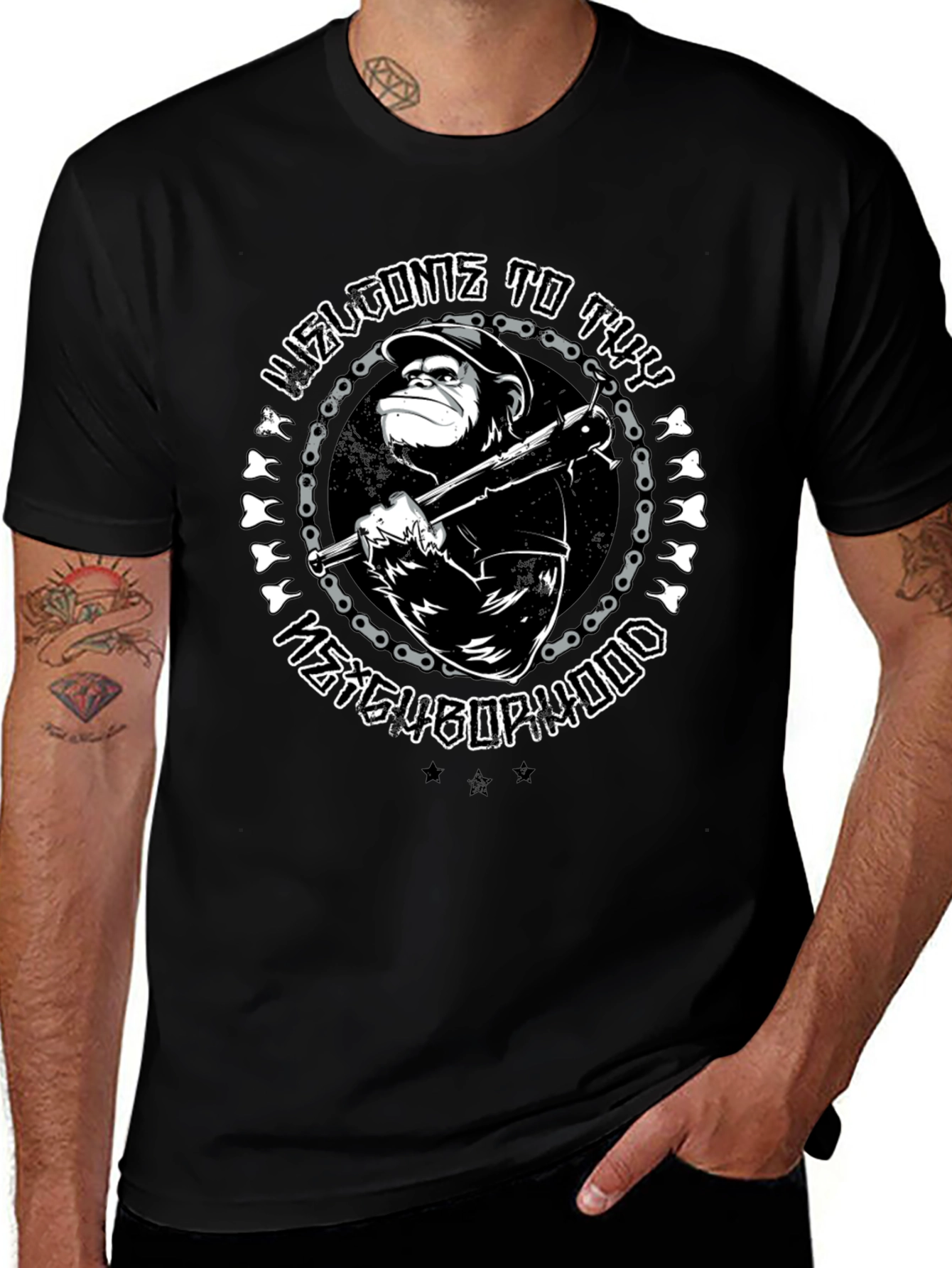 Welcome to the Neighborhood Monkey Graphic Tee
