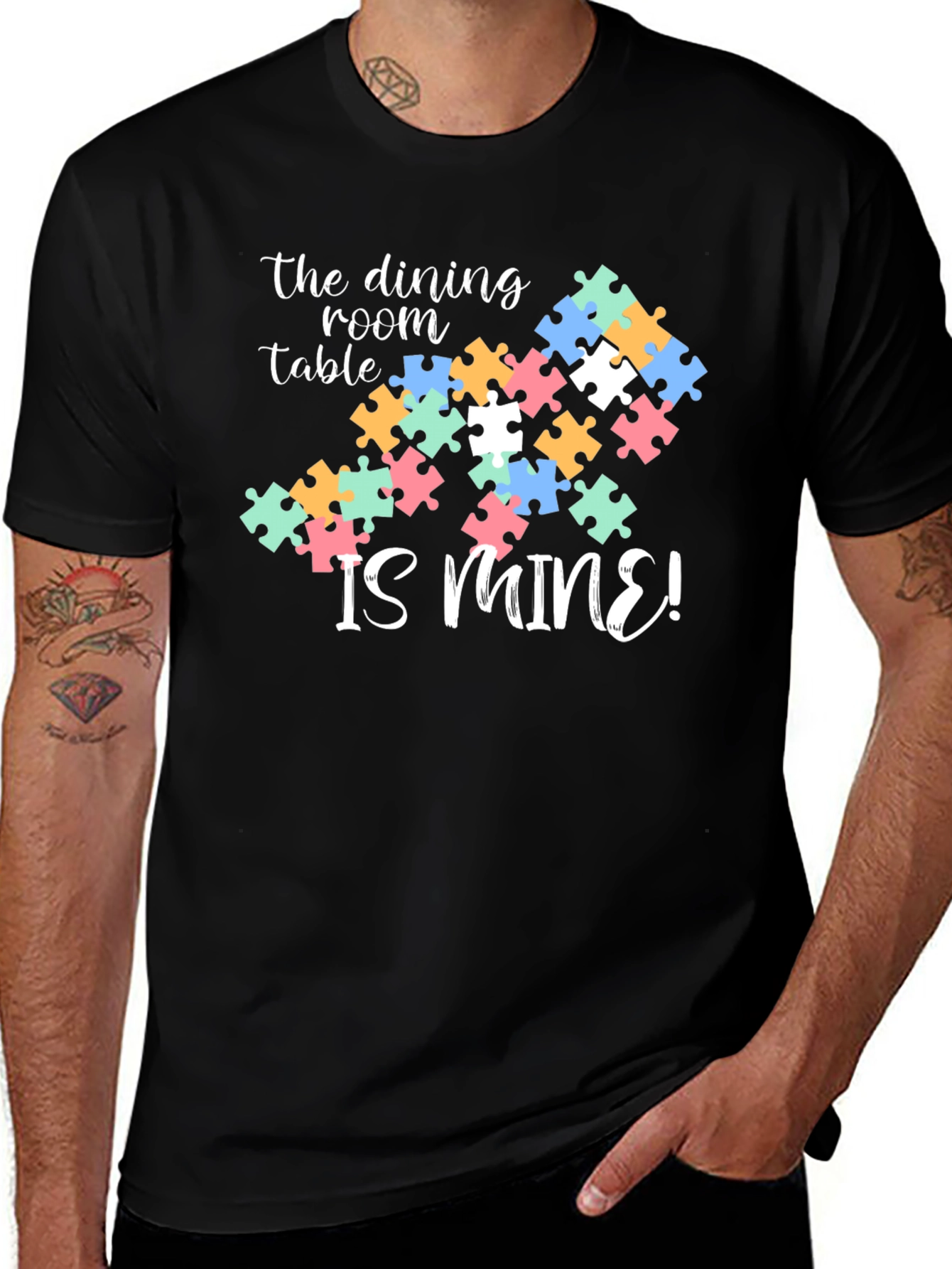 Dining Room is Mine Autism Puzzle T-Shirt