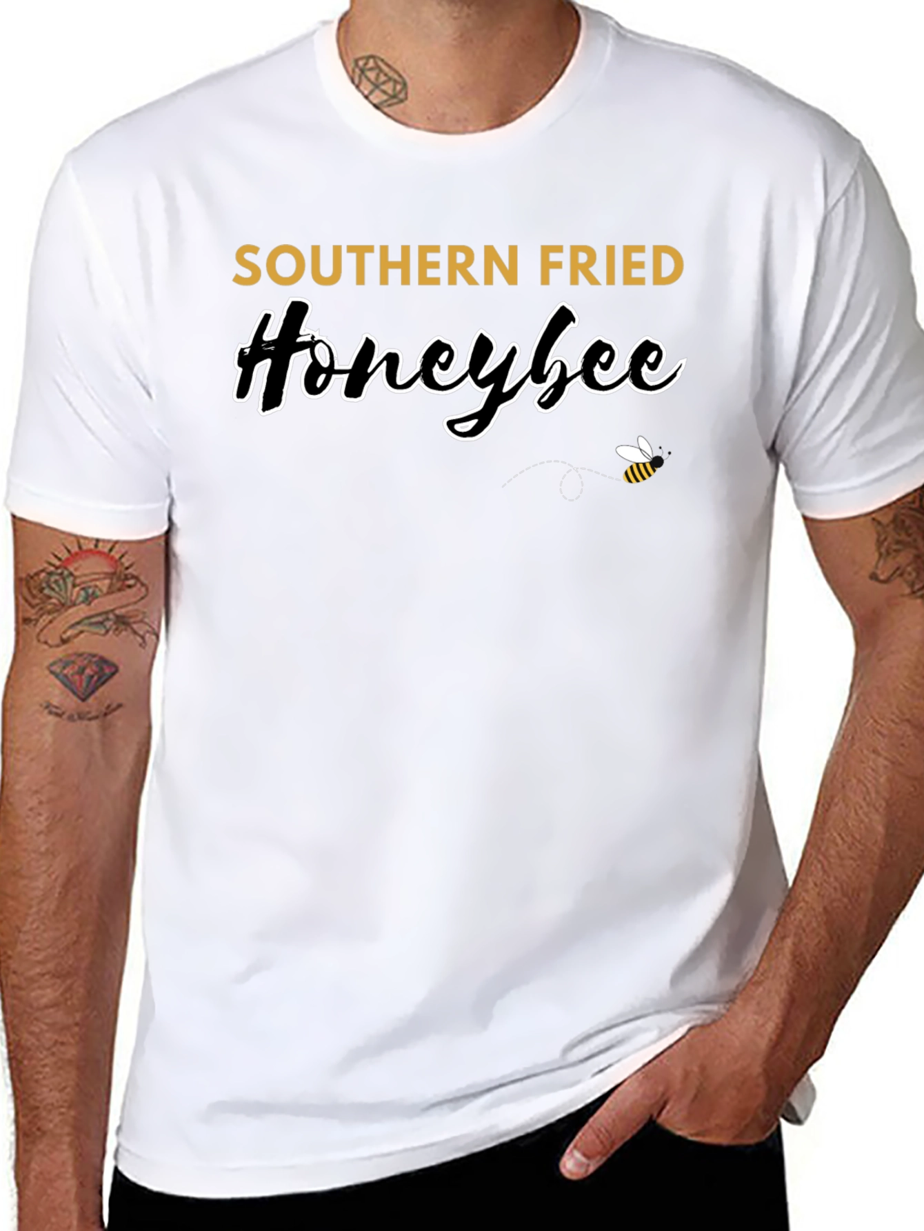 Southern Fried Honeybee Black Graphic Tee