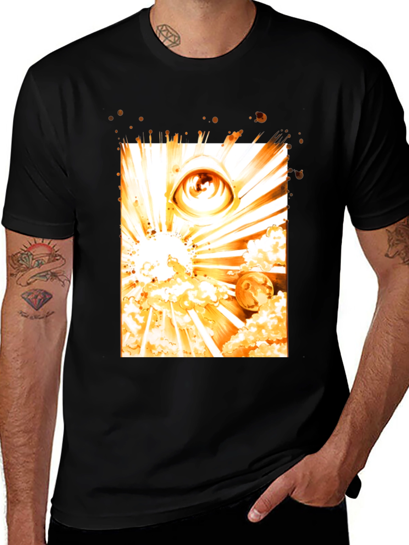 Eye of Ra Graphic Tee - Black Cotton Blend