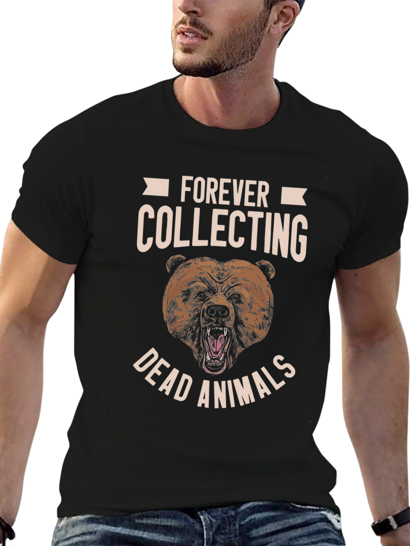 Forever Collecting Dead Animals Black Graphic Tee
