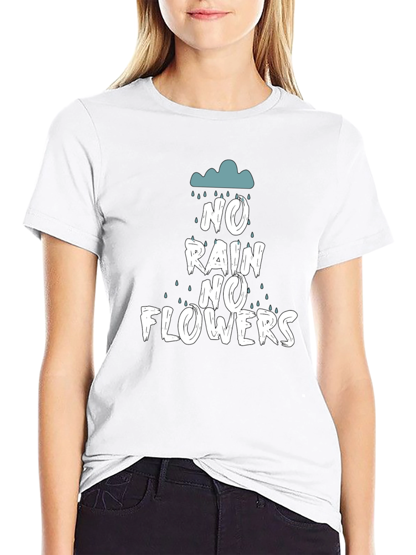 No Rain No Flowers Graphic Tee - Black