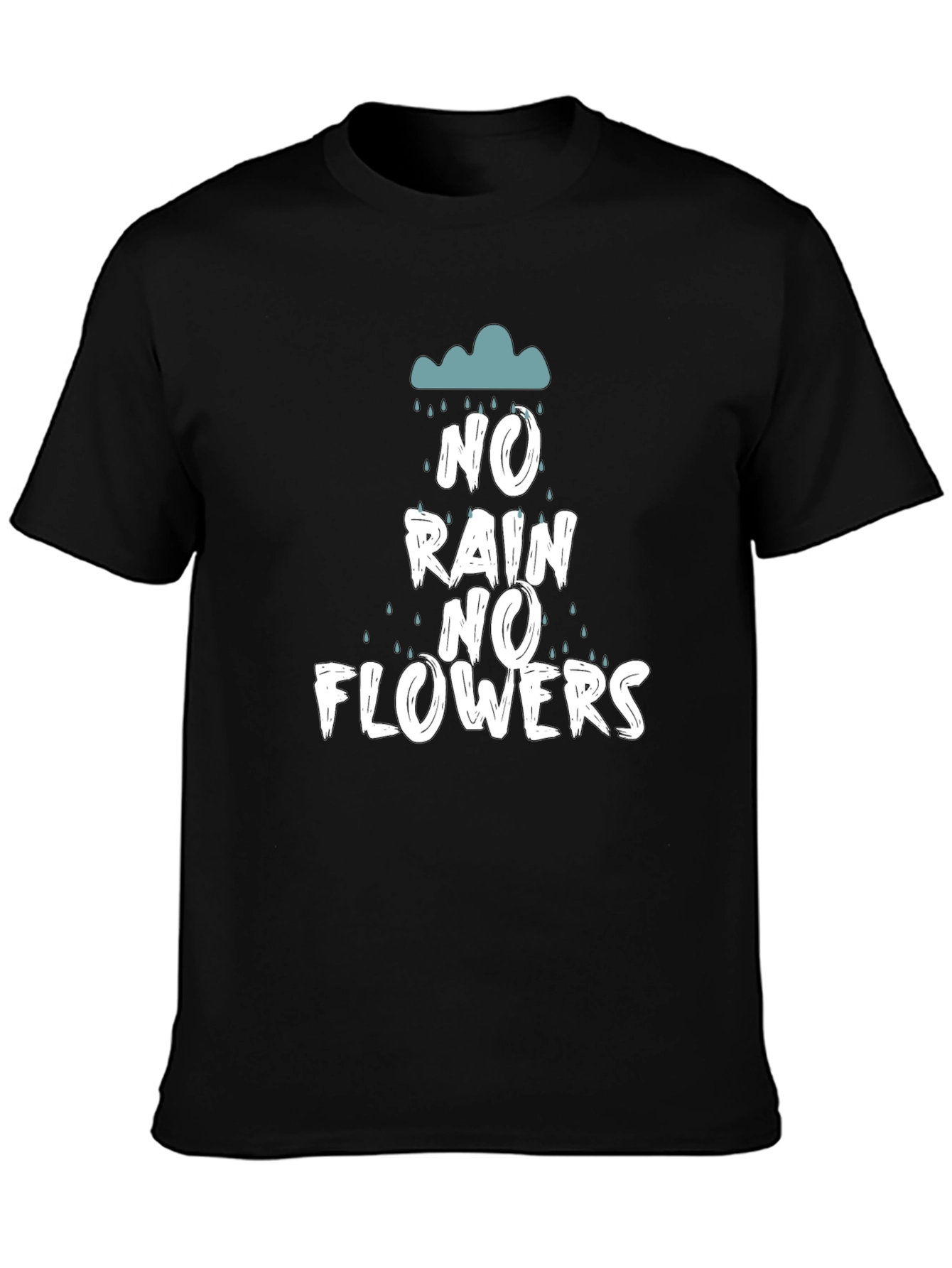 No Rain No Flowers Graphic Tee - Black