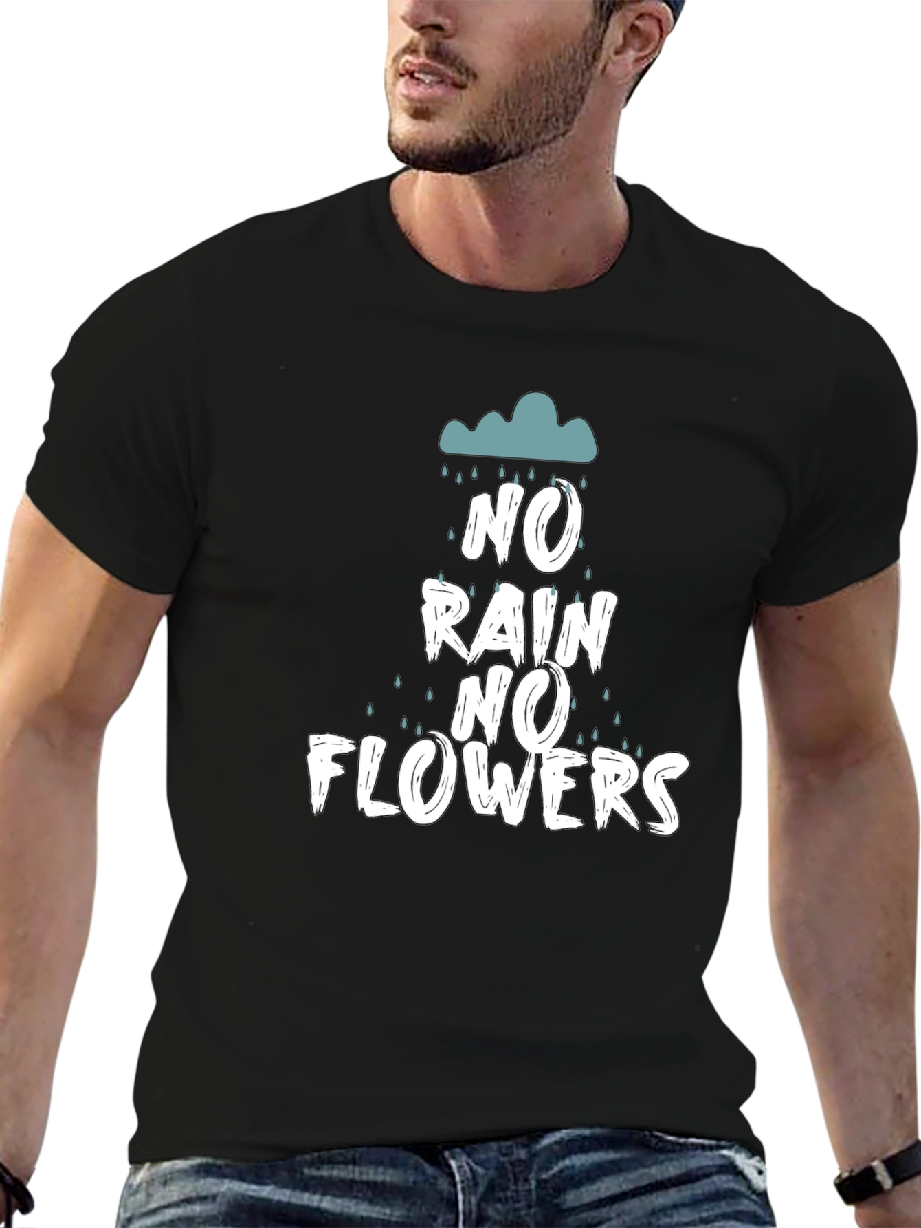No Rain No Flowers Graphic Tee - Black