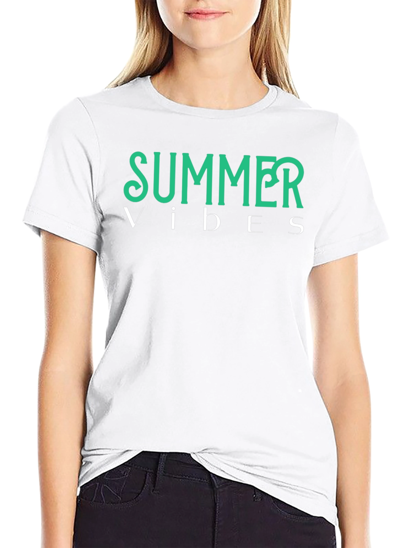 Summer Vibes Graphic Tee - Black