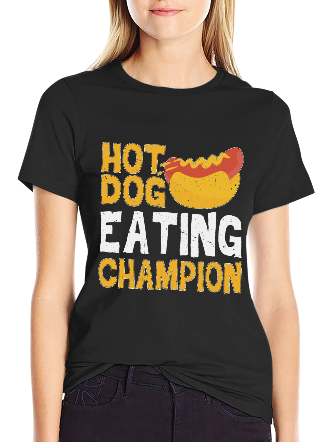 Hot Dog Eating Champion Graphic T-Shirt