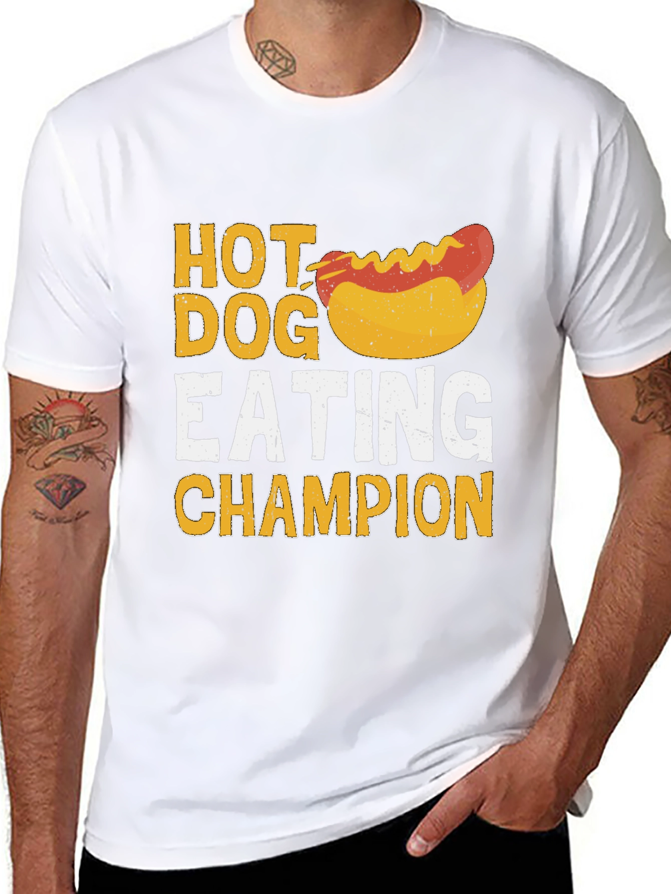 Hot Dog Eating Champion Graphic T-Shirt