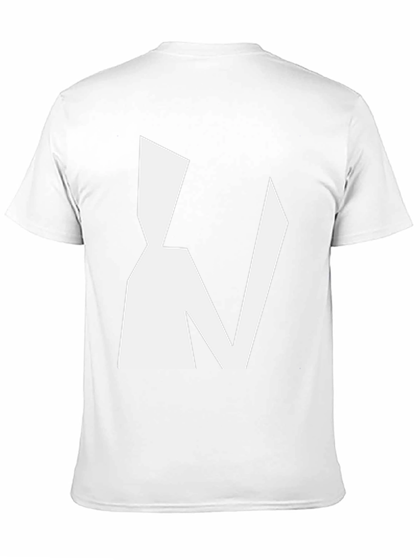 Abstract White Graphic Print Black T-Shirt