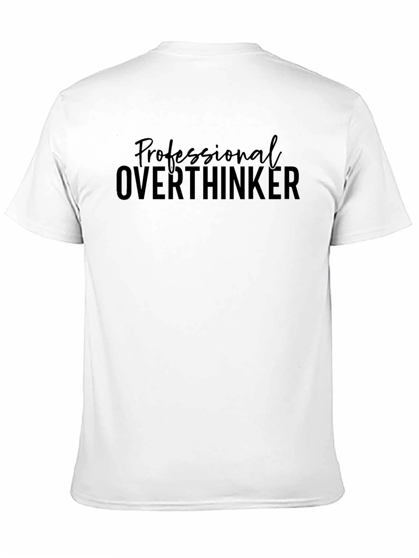 Professional Overthinker Black Graphic Tee