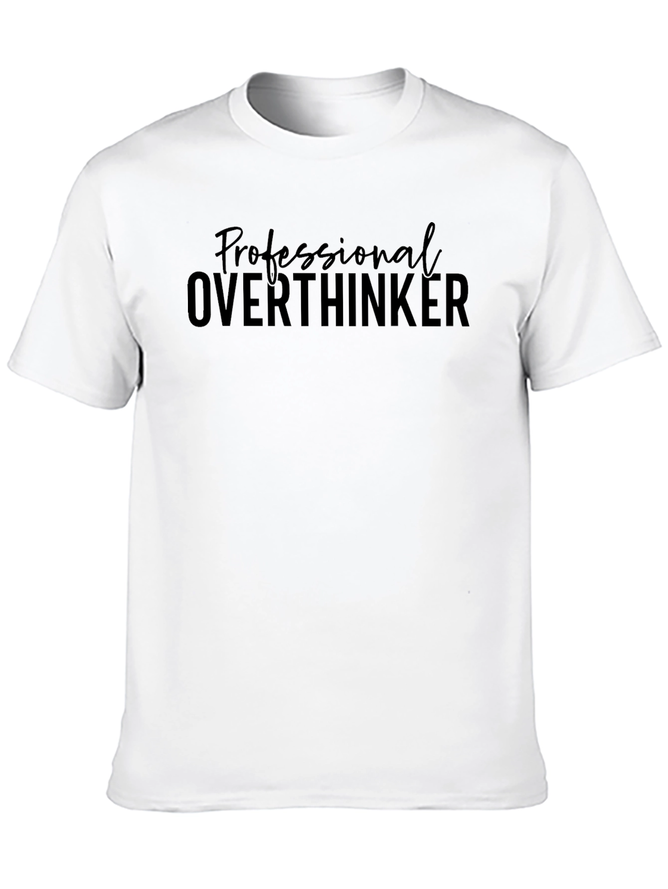 Professional Overthinker Black Graphic Tee