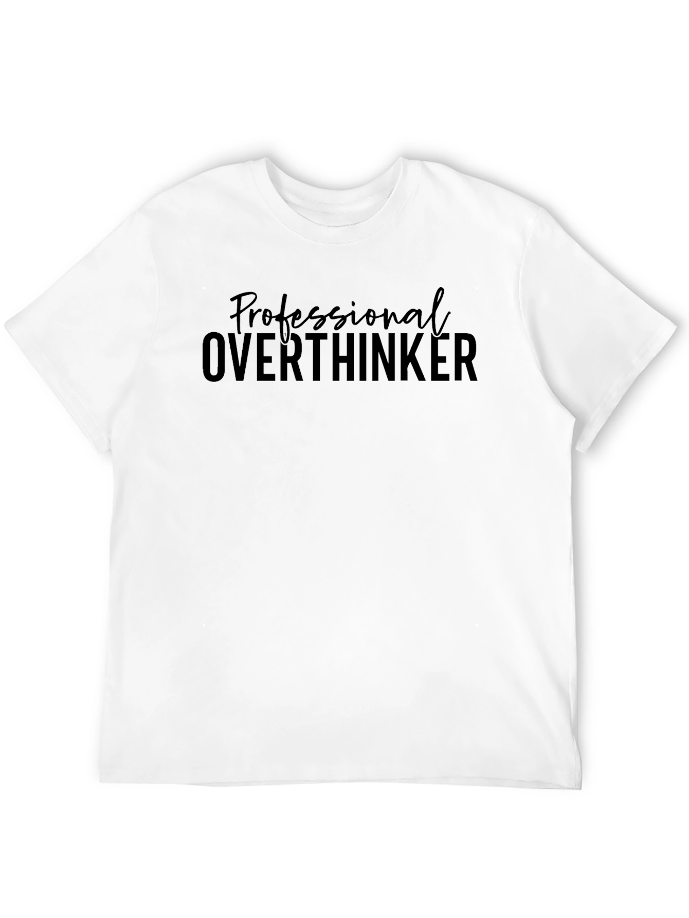Professional Overthinker Black Graphic Tee
