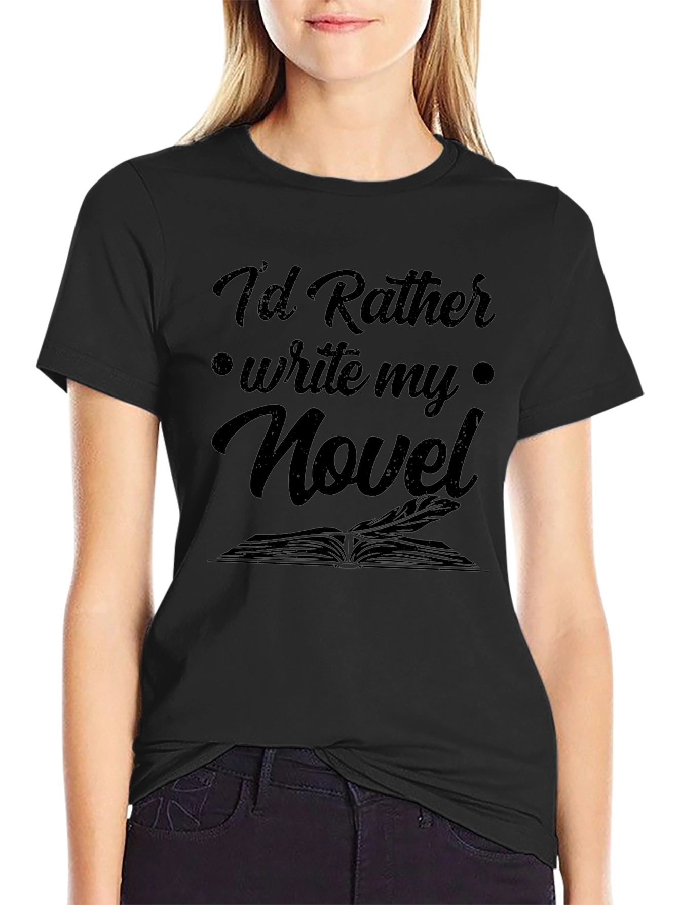 Writer Novel Black T-Shirt