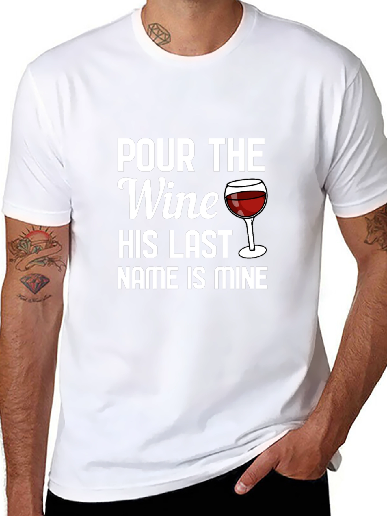 Pour the Wine His Last Name is Mine T-Shirt