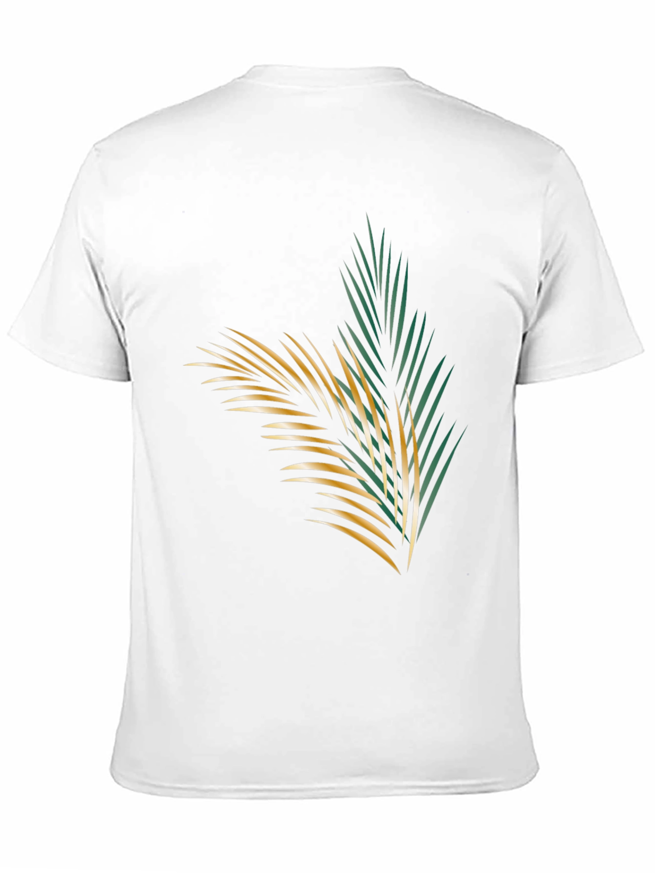 Tropical Palm Leaf Graphic Black T-Shirt