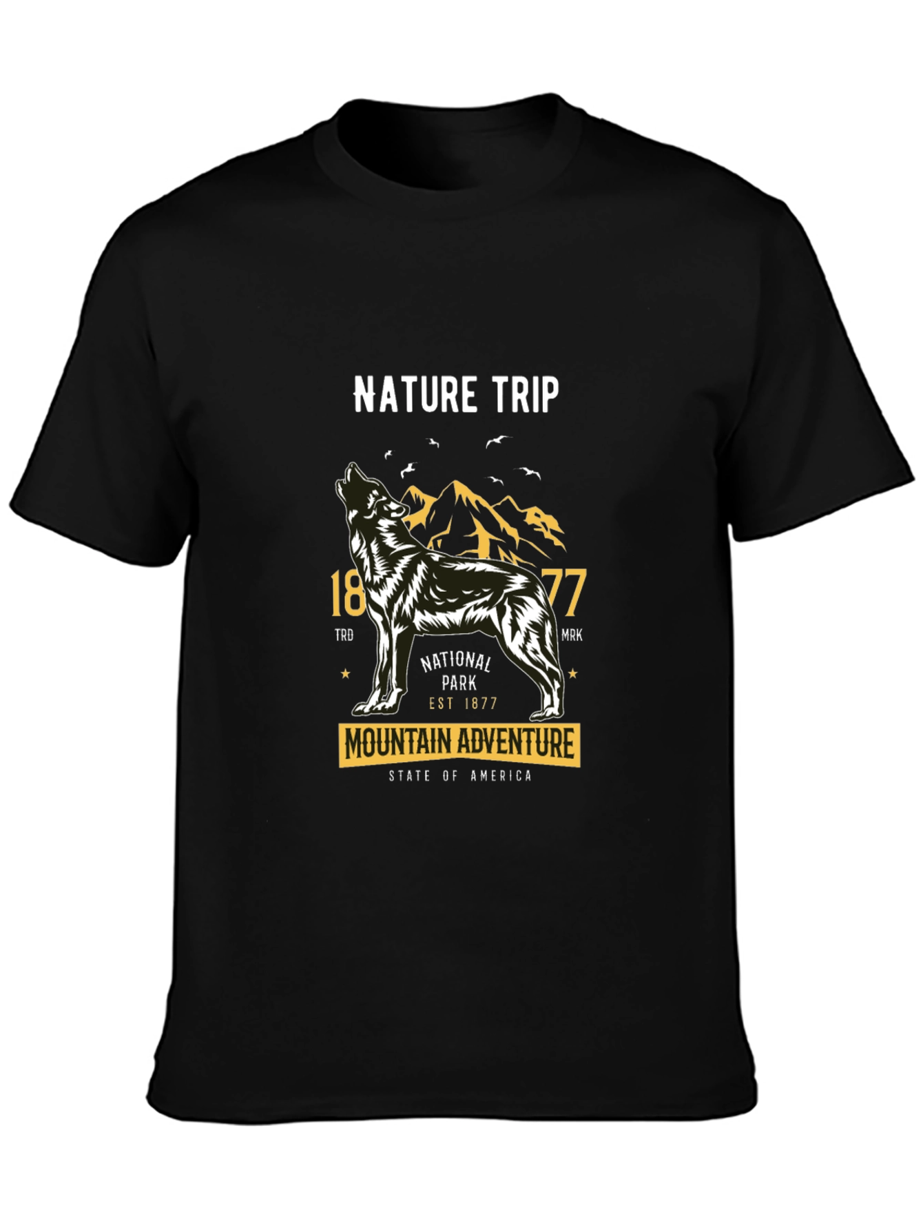 Nature Trip Wolf Graphic T-Shirt