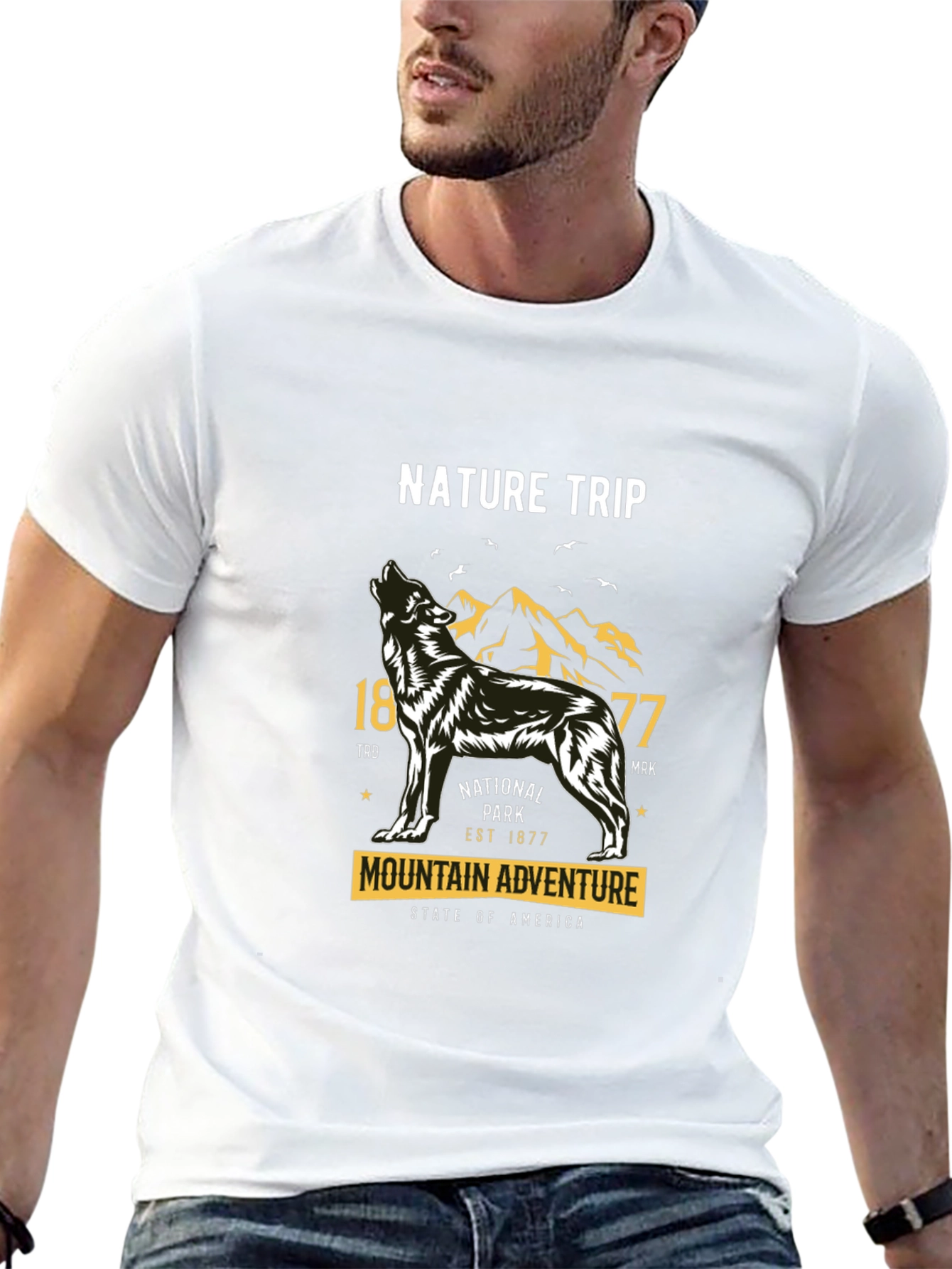 Nature Trip Wolf Graphic T-Shirt