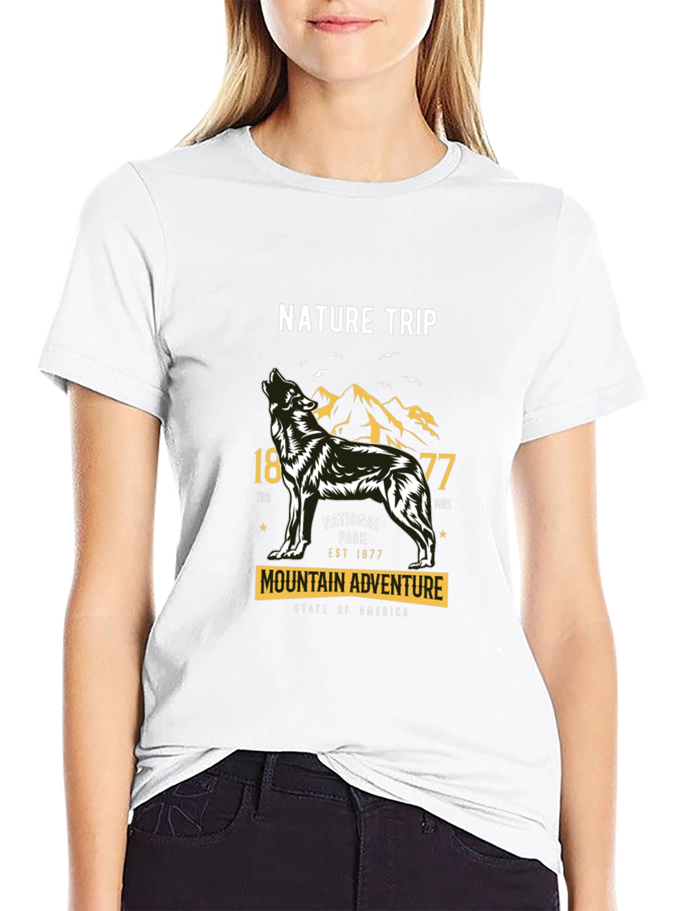 Nature Trip Wolf Graphic T-Shirt