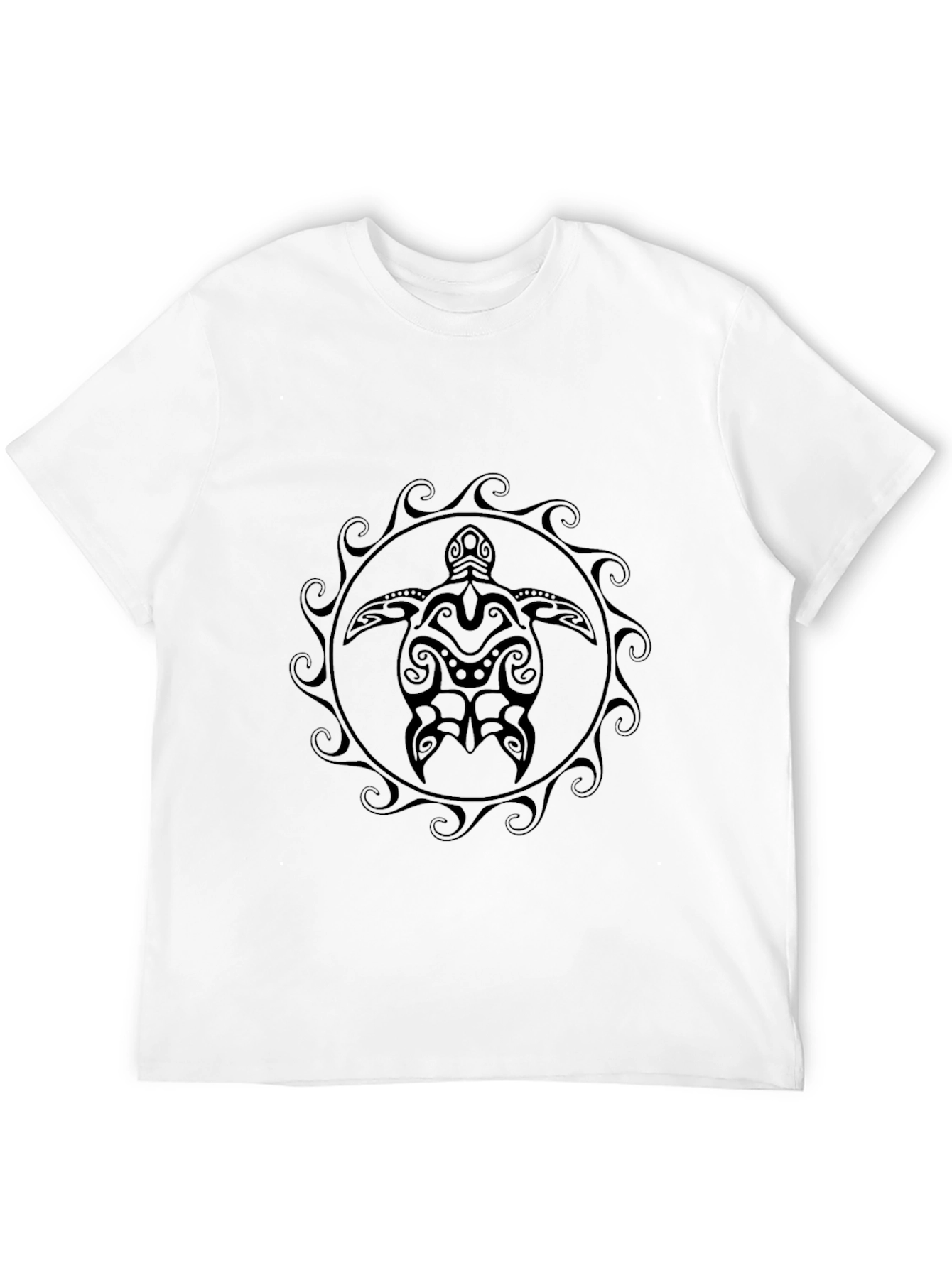 Tribal Turtle Graphic Tee - Black