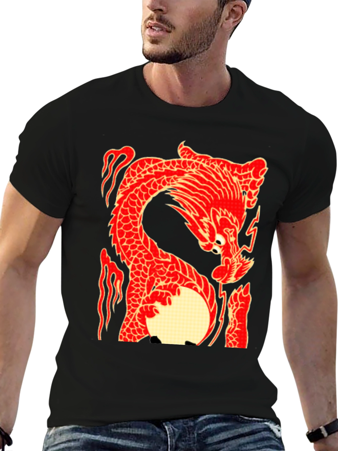 Dragon Graphic T-Shirt - Black