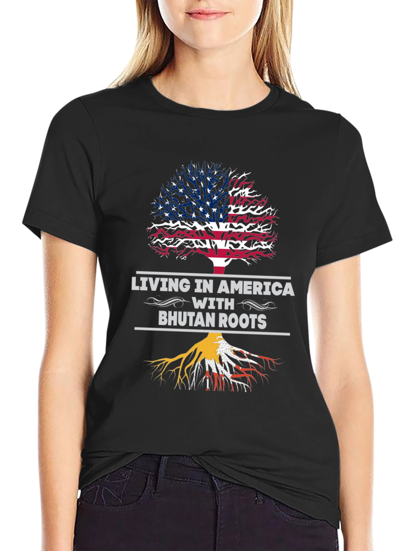 America Bhutan Roots Graphic Tee