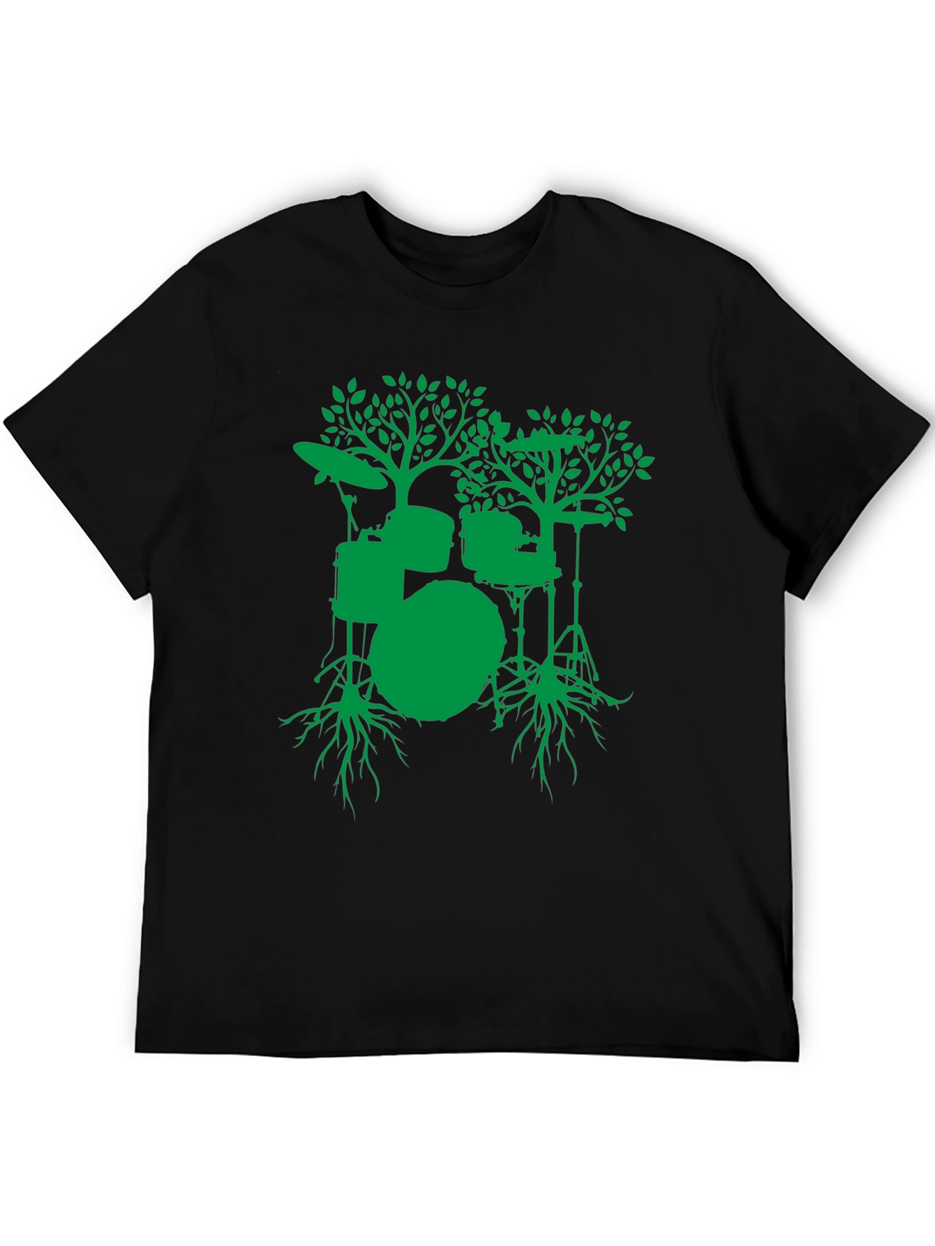Drum Set Tree Graphic Tee - Musician T-Shirt