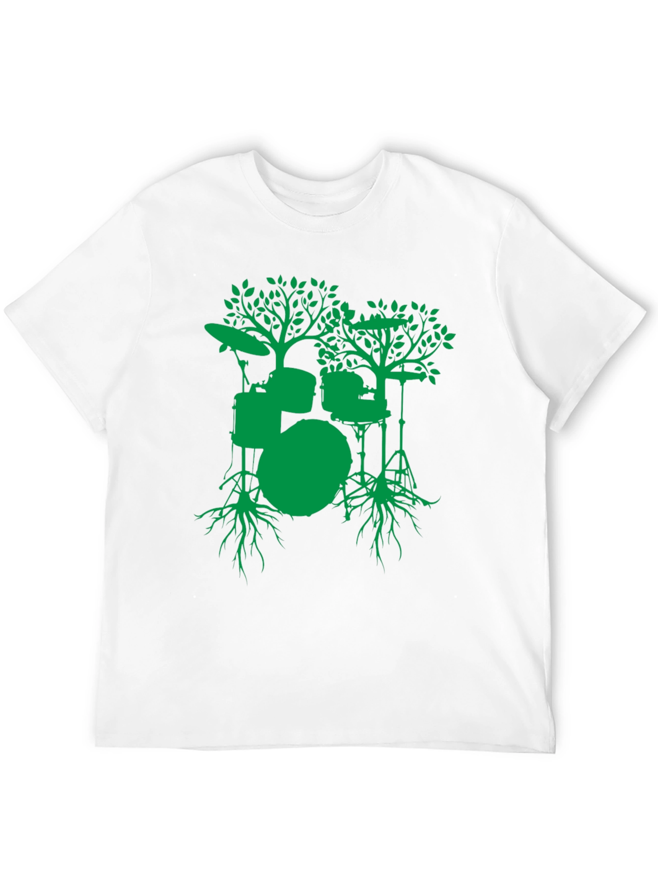 Drum Set Tree Graphic Tee - Musician T-Shirt