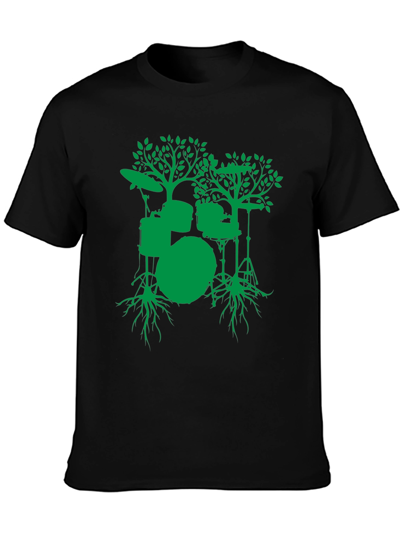 Drum Set Tree Graphic Tee - Musician T-Shirt