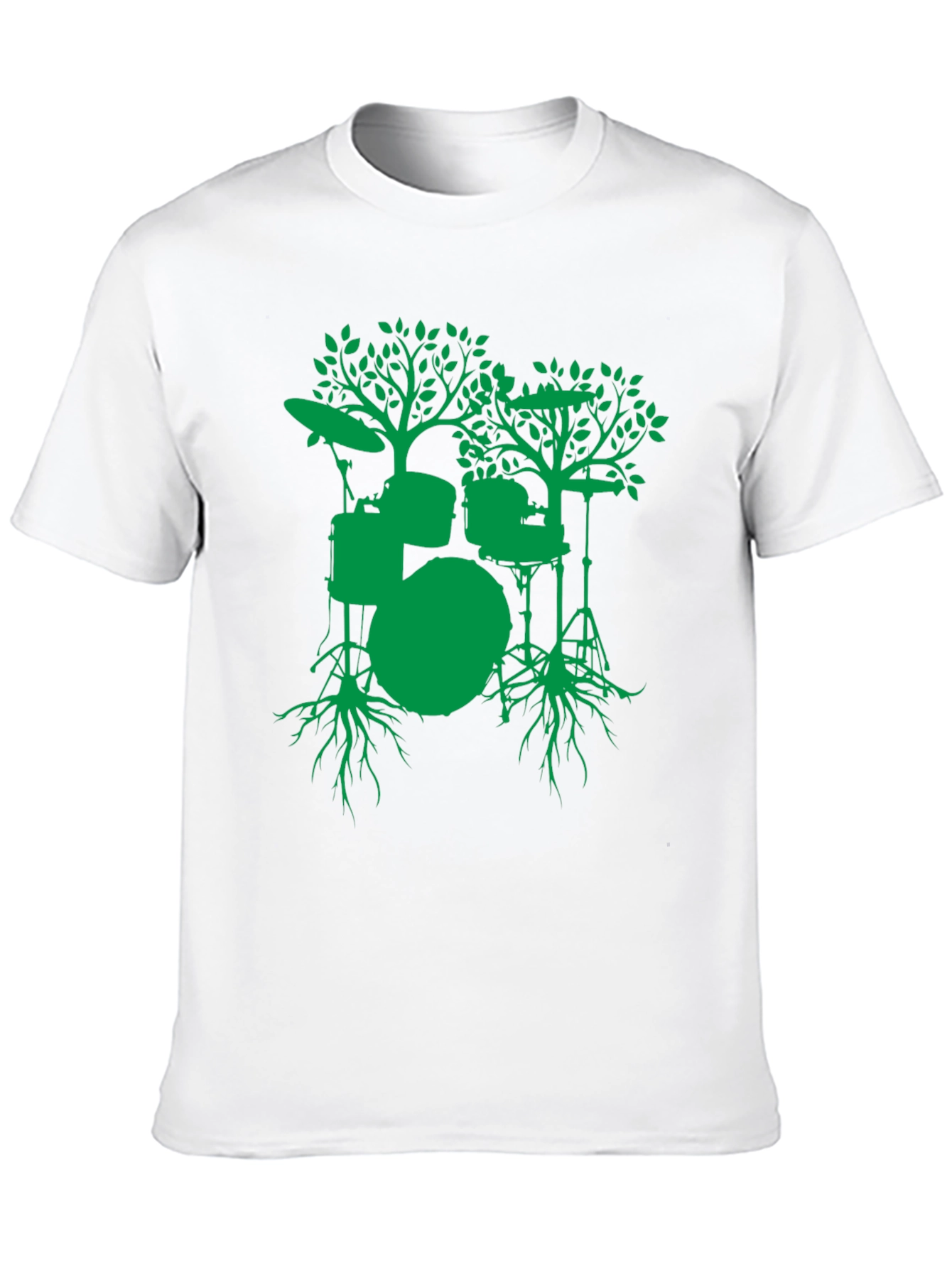 Drum Set Tree Graphic Tee - Musician T-Shirt