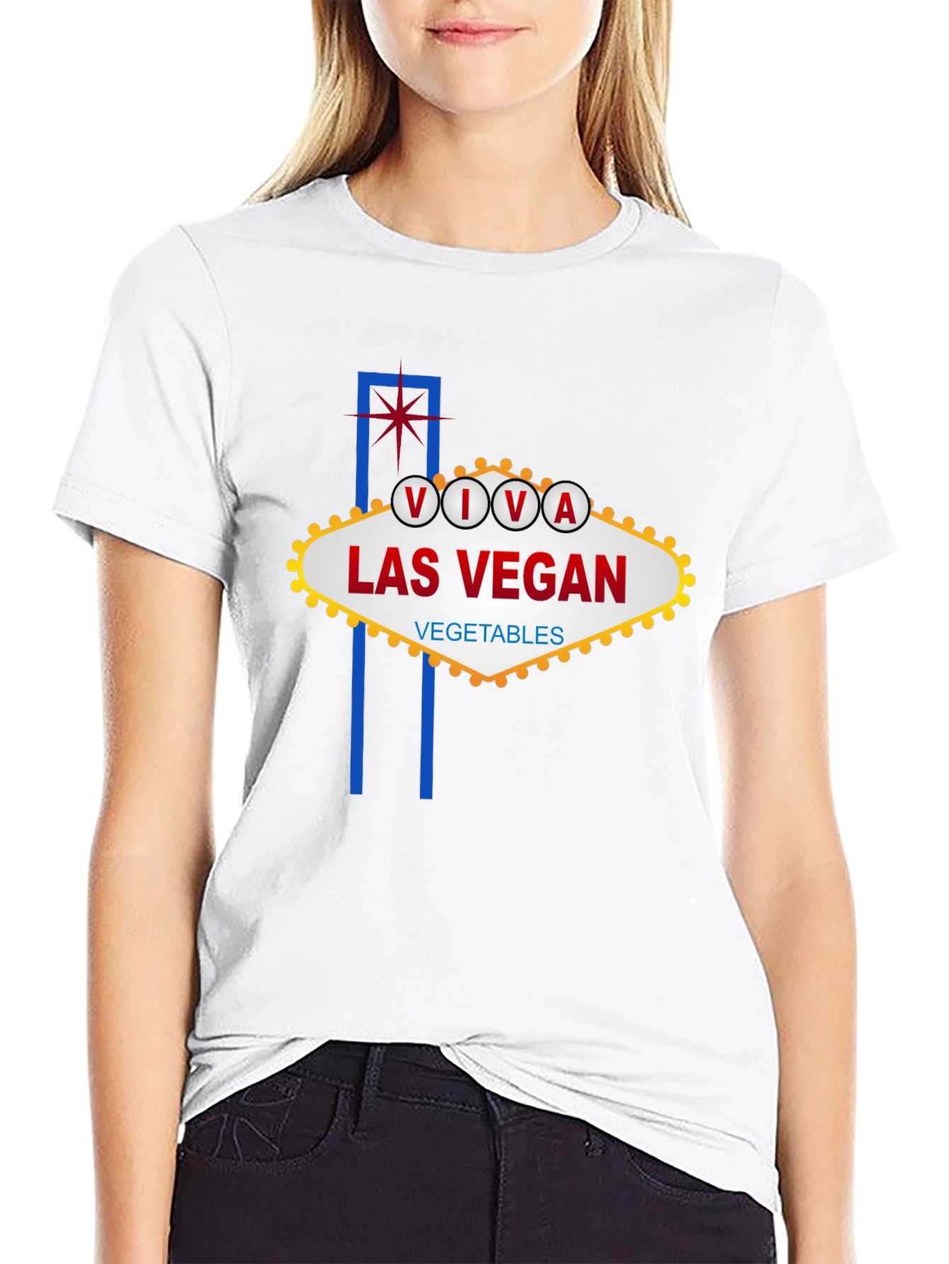 Viva Las Vegan T-Shirt - Vegetarian Las Vegas Sign