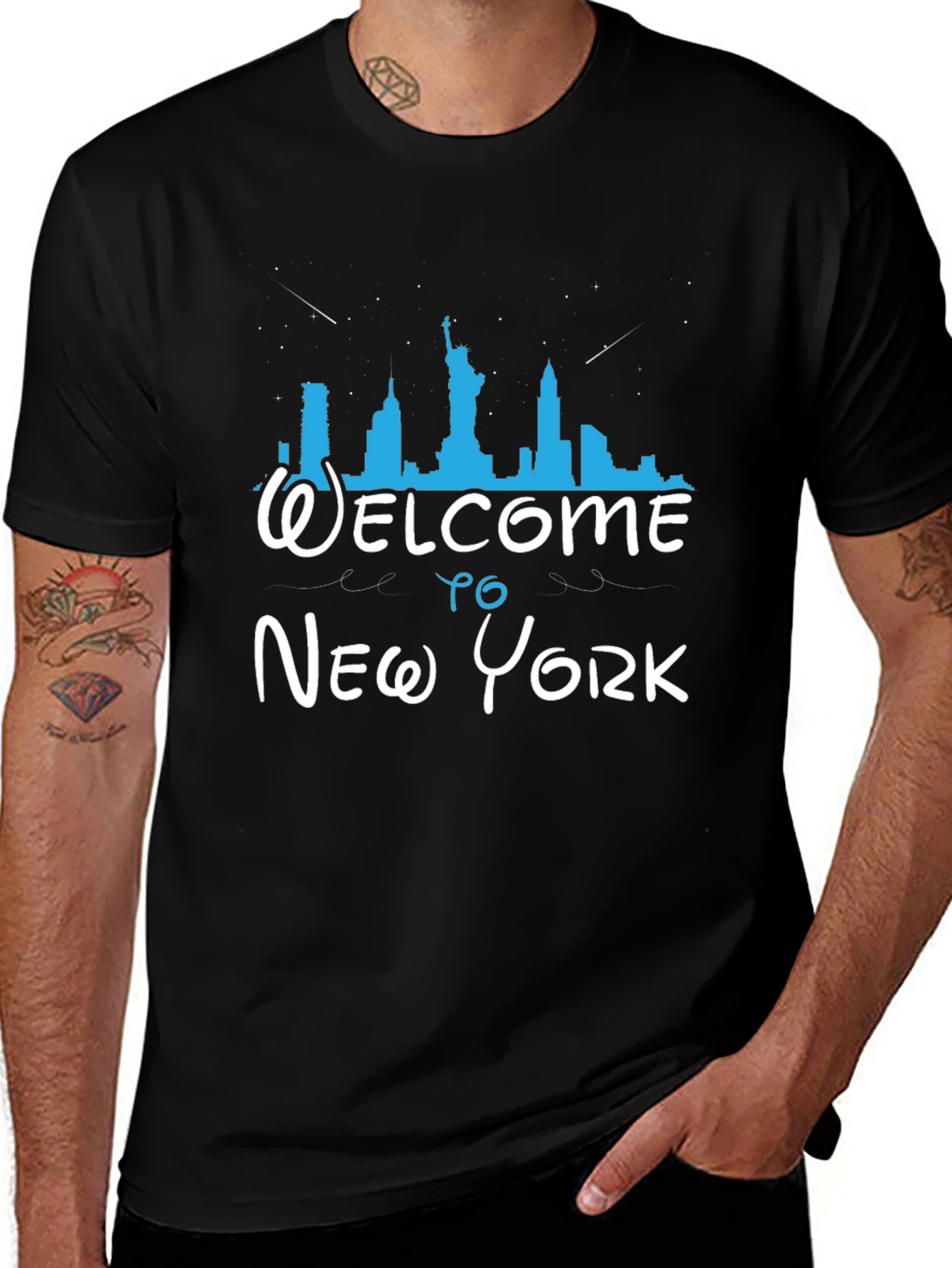 Welcome to New York Black Graphic T-Shirt