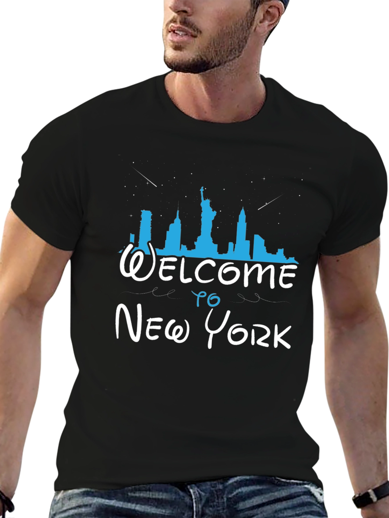 Welcome to New York Black Graphic T-Shirt