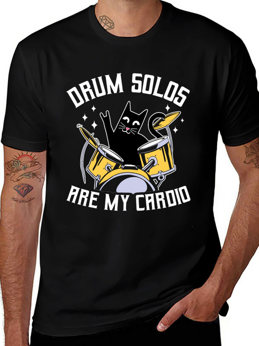 Drum Solos Are My Cardio Cat T-Shirt
