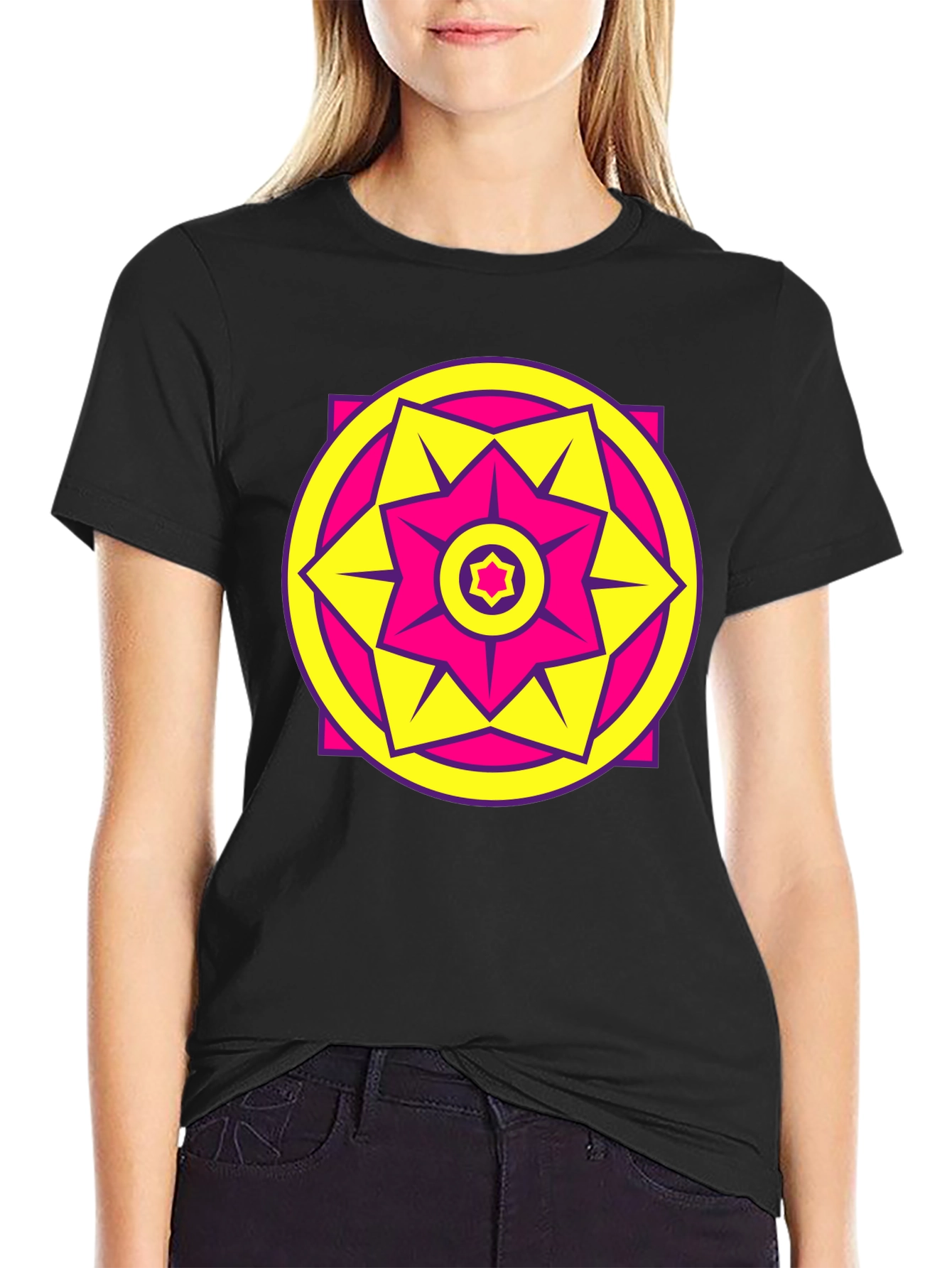 Geometric Starburst T-Shirt - Bold Graphic Tee