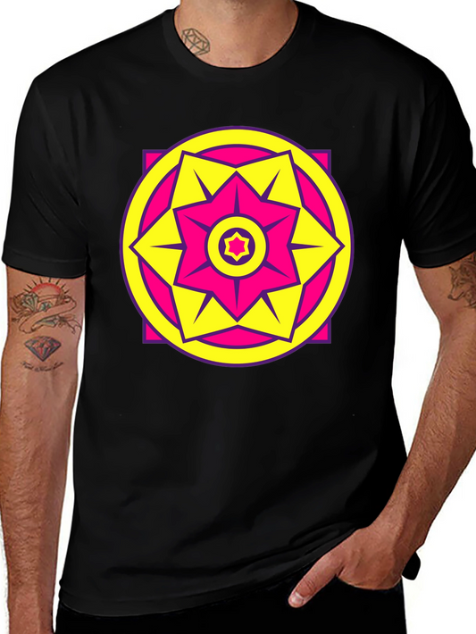 Geometric Starburst T-Shirt - Bold Graphic Tee