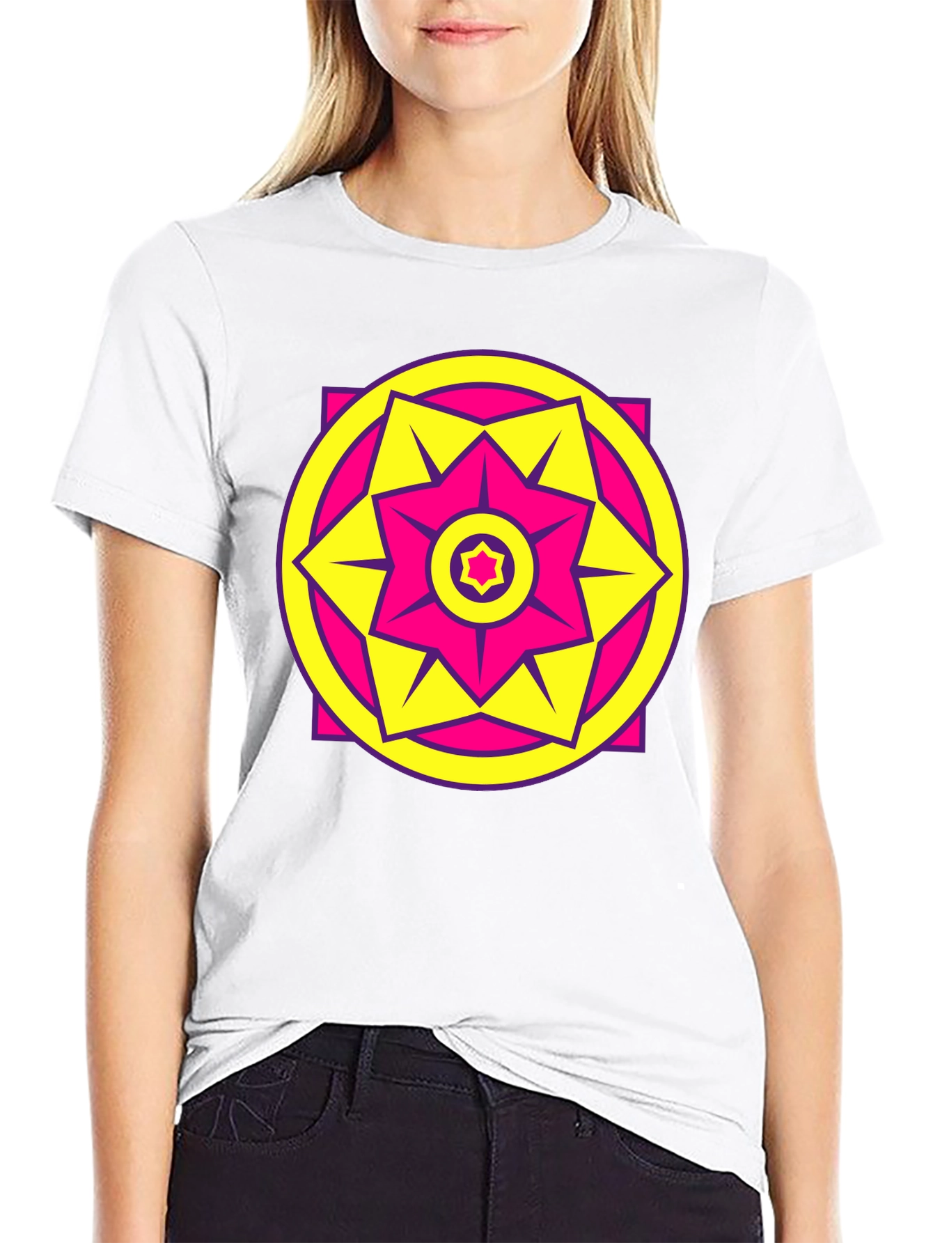 Geometric Starburst T-Shirt - Bold Graphic Tee
