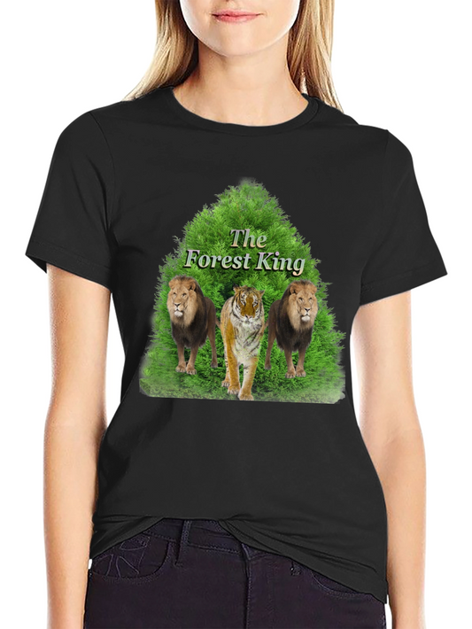 Forest King Graphic Tee - Lion & Tiger T-Shirt