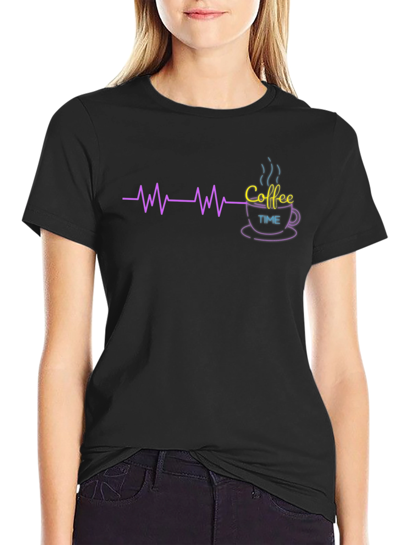 Coffee Time T-Shirt - Heartbeat Design