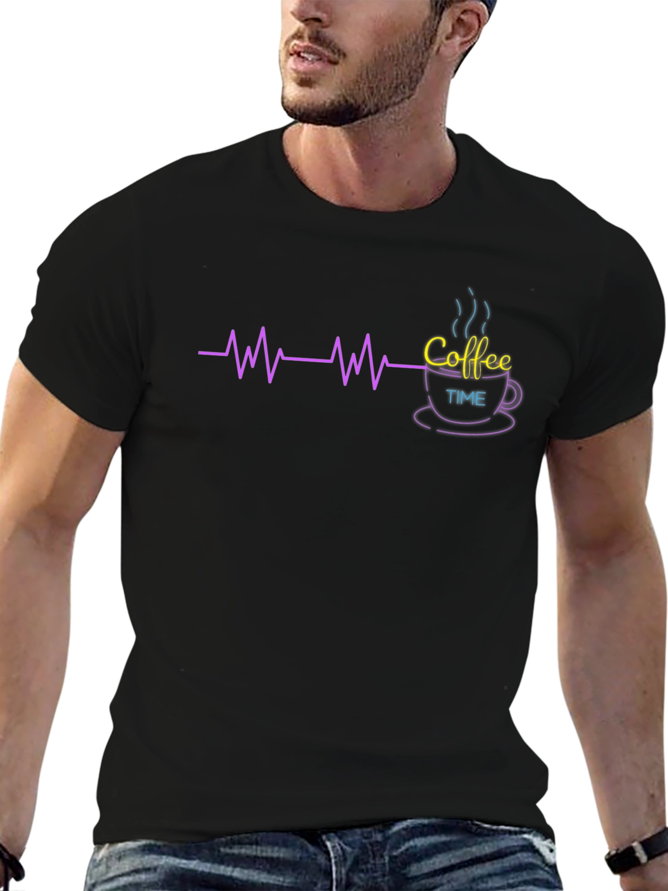 Coffee Time T-Shirt - Heartbeat Design
