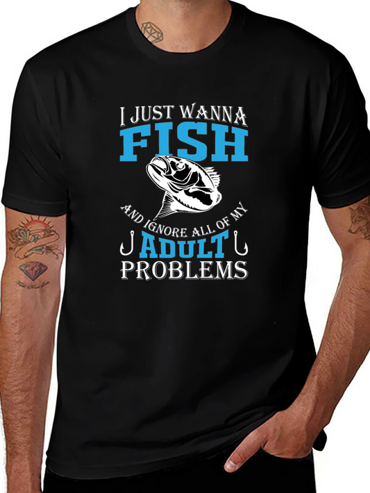 Funny Fishing T-Shirt - Ignore Adult Problems