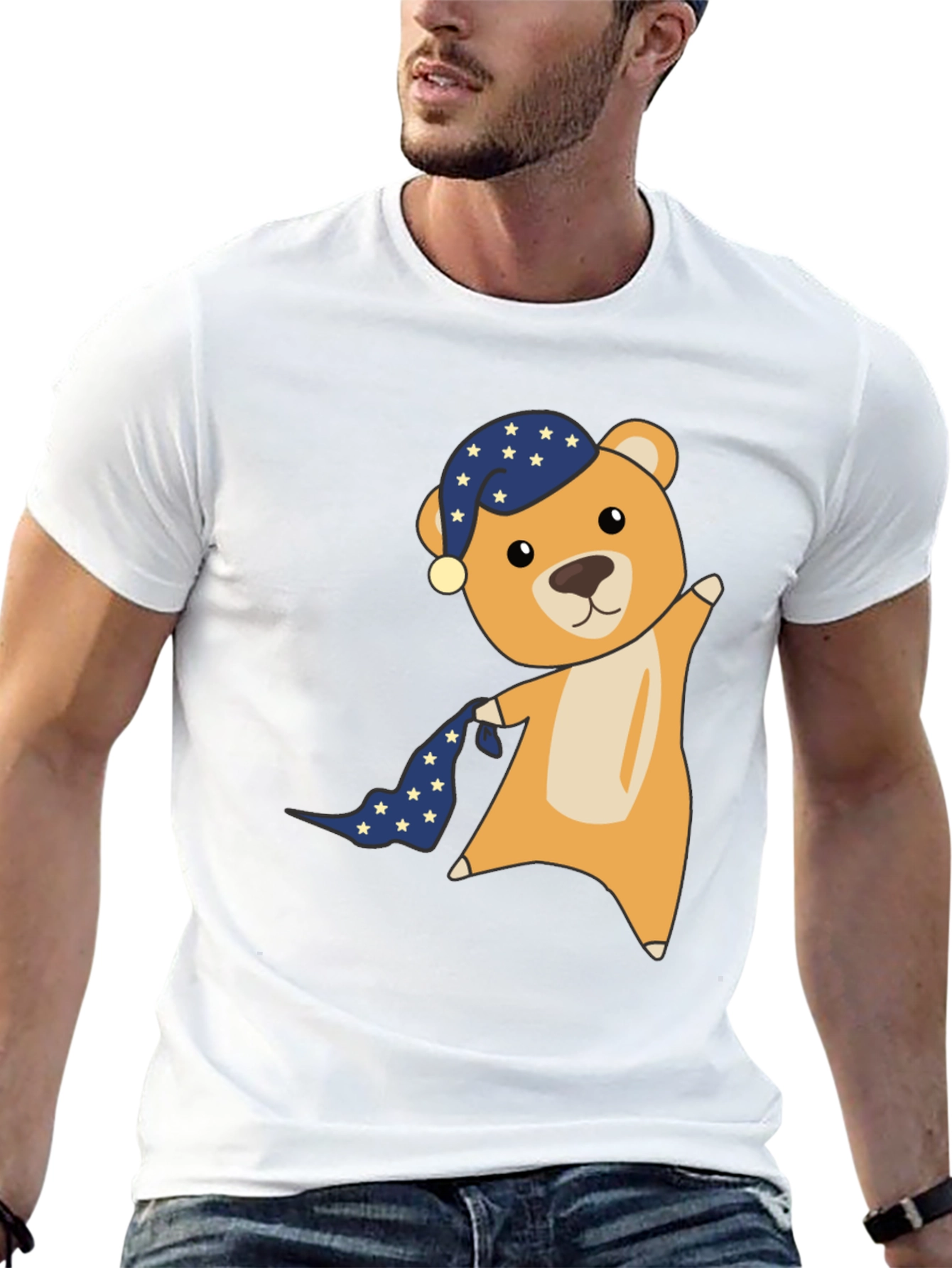 Cute Cartoon Bear Graphic T-Shirt